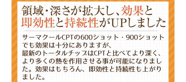 加熱領域がアップしより効果的に
