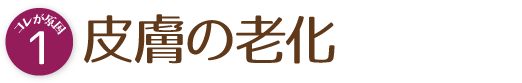 これが原因１　皮膚の老化