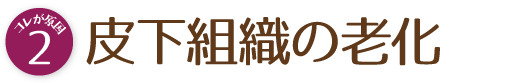 これが原因２　皮下組織の老化