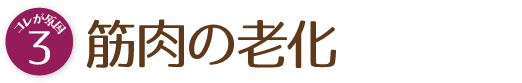 これが原因３　筋肉の老化